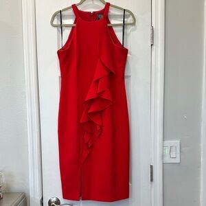 Vince Camuto Vibrant Red Midi Dress